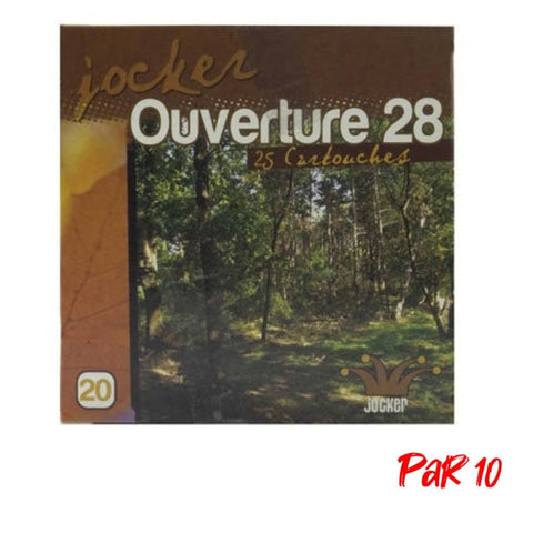 Boîte de 25 Cartouches Jocker Ouverture 28 BG - Cal. 20/70/16