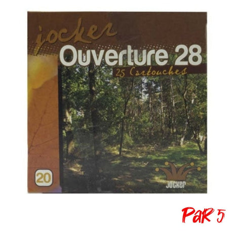 Boîte de 25 Cartouches Jocker Ouverture 28 BG - Cal. 20/70/16