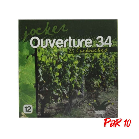 Boîte de 25 Cartouches Jocker Ouverture 34 BG - Cal. 12/70/16