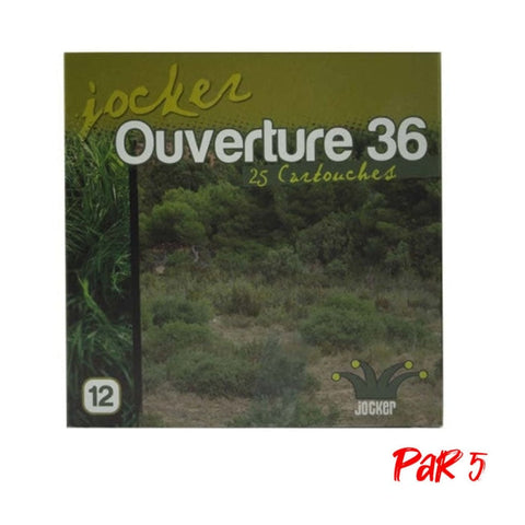 Boîte de 25 Cartouches Jocker Ouverture 36 BG - Cal. 12/70/25