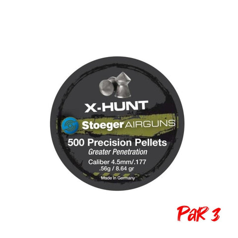 Boite de plombs Stoeger X-Hunter tête pointue 0.56 g - Cal. 4.5 mm