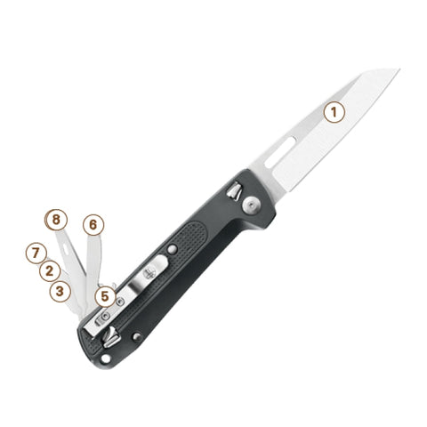 Couteau multifonctions Leatherman Free™ K2 - 11,5 cm 832898