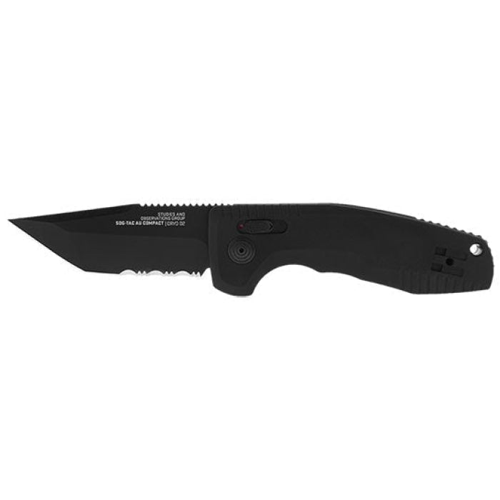 Couteau Sog SOG-TAC Auto Compact Tanto Serrated - Lame 75mm