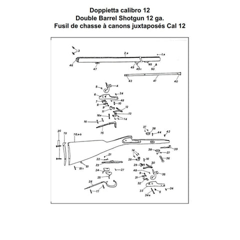 Fusil de Chasse Juxtaposé Davide Pedersoli Classic - Cal. 12 DPSL241