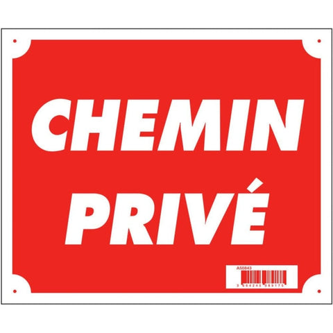 Panneaux Akilux Europarm ’ Chemin privé ’ 30 x 25 cm A50843