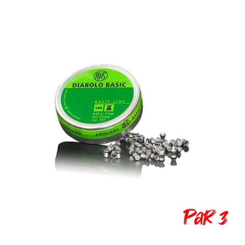 Plombs RWS Diabolo Basic 0.45 g - Cal. 4.5 2315092P3