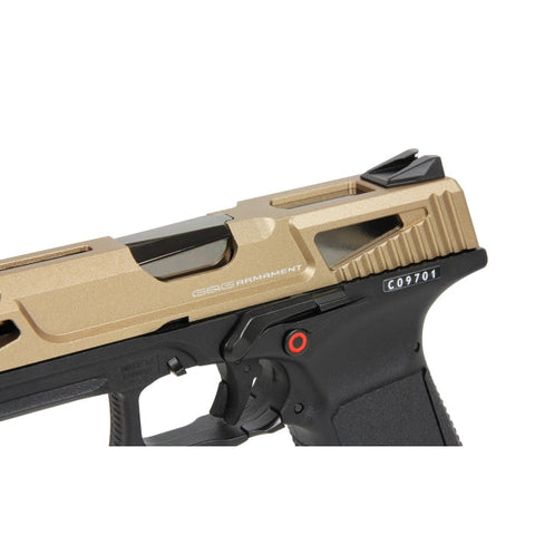 Réplique GBB pistolet GTP9 gaz 0,9J MS DST Gold PG8053